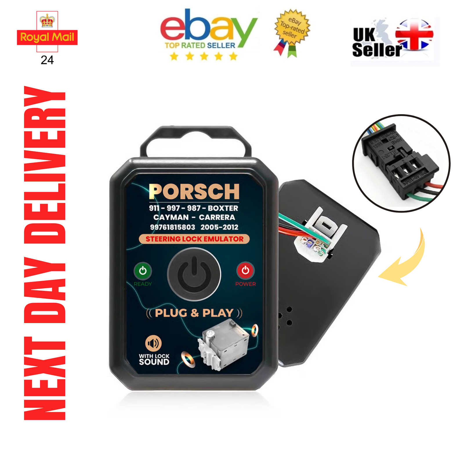 For Porsche 911 997 987 Boxster Cayman Carrera 2005-12 Steering Lock 99761815803 - Mat-Emulators