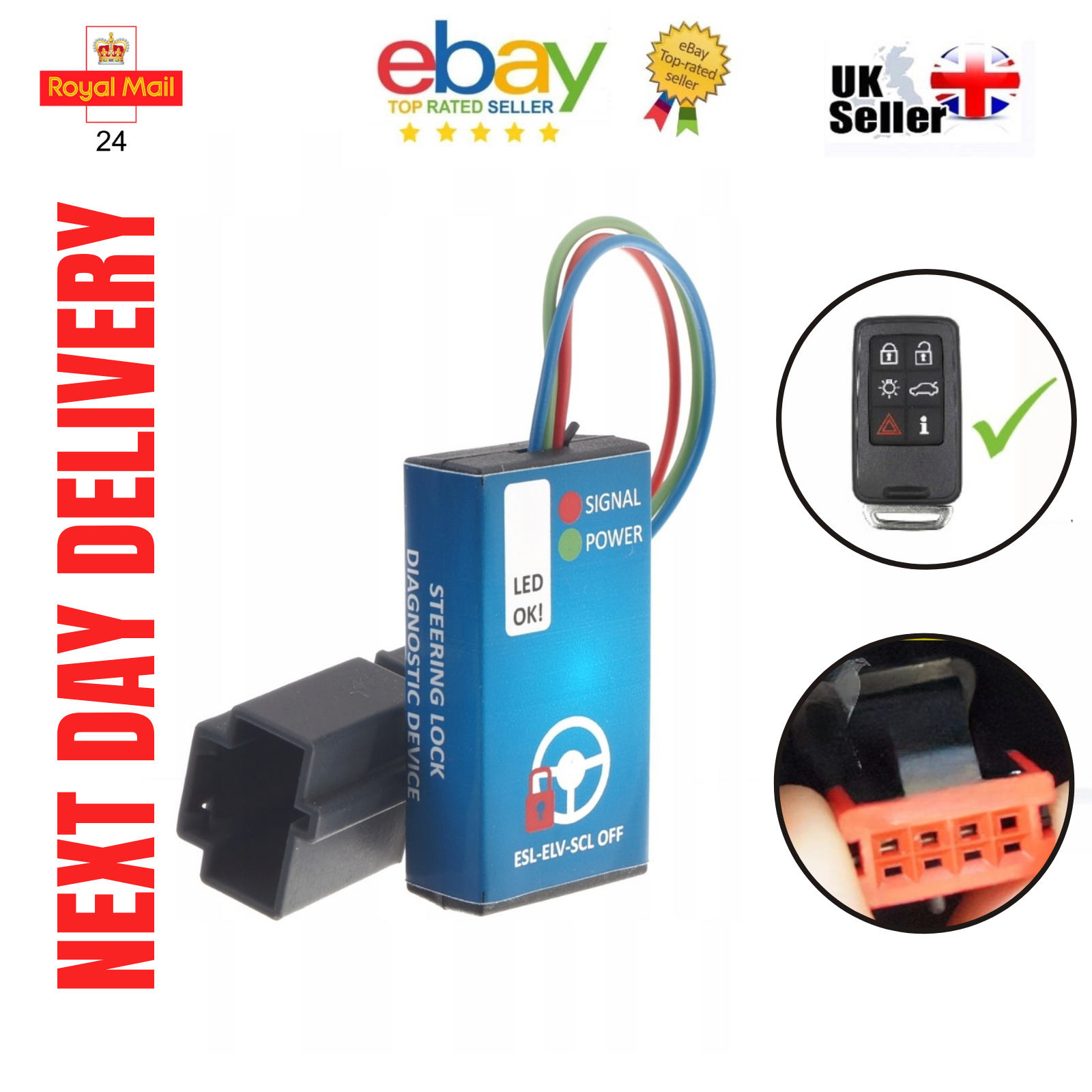 For Volvo V40 V40XC 2012-2019 ESL ELV Steering Lock Emulator P31340956 - Mat-Emulators