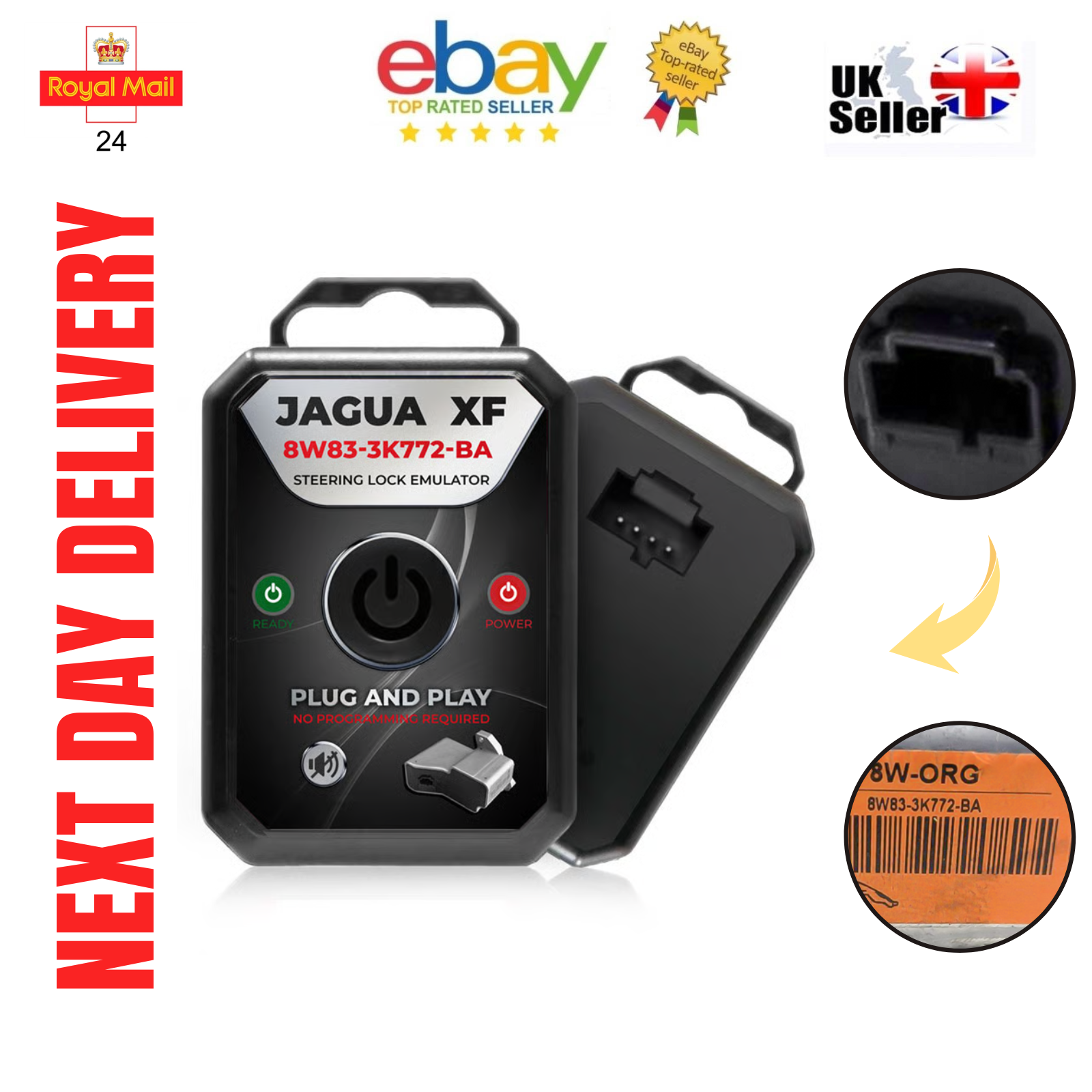 For Jaguar XF Steering Lock Emulator 8W83-3K772-BA and 2W93-3C529-AN - Mat-Emulators